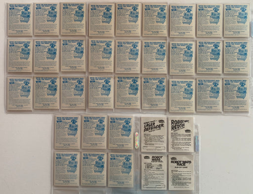 Vintage 1985 Fleer Robot Wars Rub-Off Games & Stickers Complete Set 33 Stickers - TvMovieCards.com
