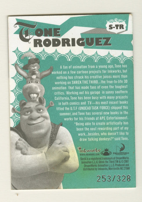 Shrek The Third Movie Captain Hook Autograph Sketch Card S-TR Tone Rodriguez 3rd - TvMovieCards.com