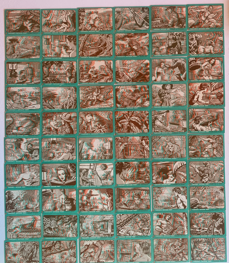 1954 Tarzan & Savage Fury Vintage 3D Trading Card Set 60/60 Cards Topps - TvMovieCards.com