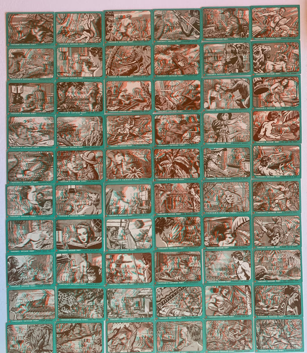 1954 Tarzan & Savage Fury Vintage 3D Trading Card Set 60/60 Cards Topps - TvMovieCards.com