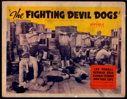 1943 The Fighting Devil Dogs Lobby Card 11x14 Lee Powell Bruce Bennett Eleanor Stewart - TvMovieCards.com