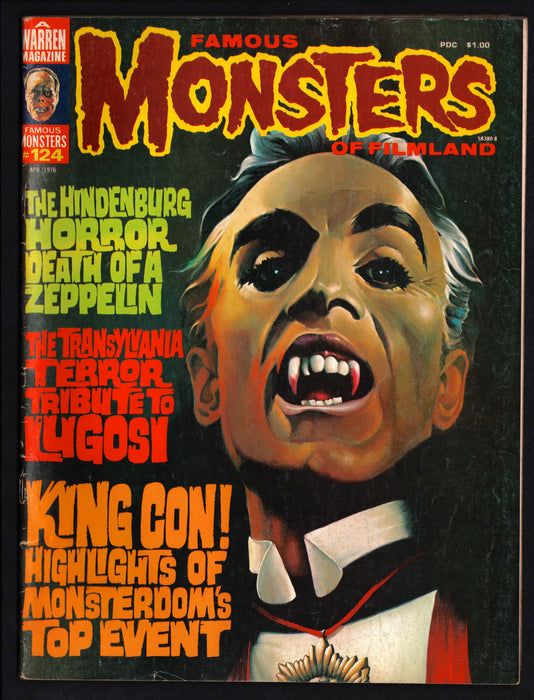 1976 Famous Monsters of Filmland Magazine #124 Dracula Bela Lugosi - TvMovieCards.com