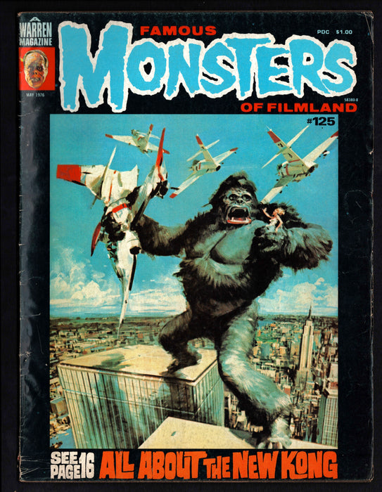1976 Famous Monsters of Filmland Magazine #125 King Kong - TvMovieCards.com