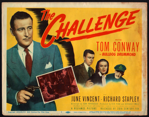 1948 The Challenge #1 Lobby Card 11x14 Tom Conway June Vincent Richard Stapley - TvMovieCards.com