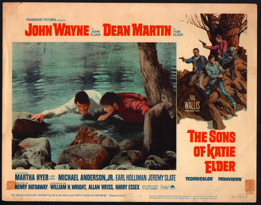 1965 The Sons of Katie Elder #1 Lobby Card 11x14 John Wayne Dean Martin Martha Hyer - TvMovieCards.com