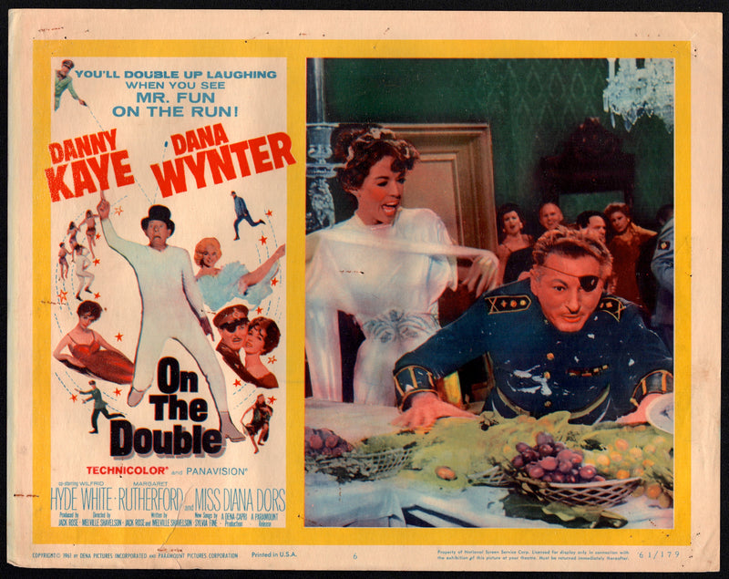 1961 On the Double #6 Lobby Card 11x14 Danny Kaye Dana Wynter Wilfrid Hyde-White - TvMovieCards.com
