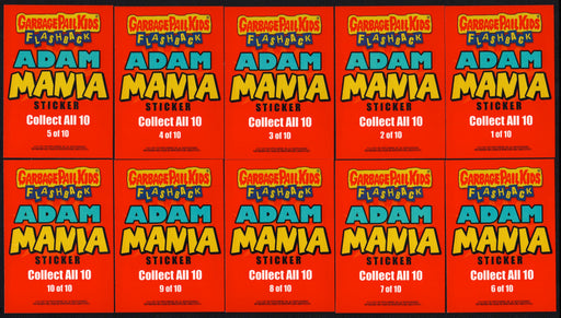 2011 Garbage Pail Kids Flashback Series 2 Adam Mania Green 10 Card Set - TvMovieCards.com