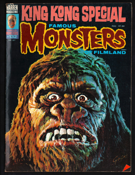 1977 Famous Monsters of Filmland Magazine #132 King Kong - TvMovieCards.com