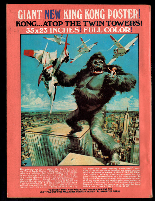 1977 Famous Monsters of Filmland Magazine #132 King Kong - TvMovieCards.com