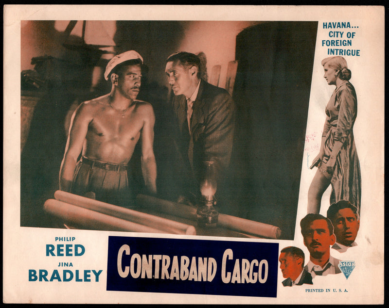 1953 Thief in Silk Contraband Cargo Lobby Card 11x14 Phillip Reed Jean Bradley - TvMovieCards.com