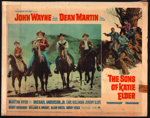 1965 The Sons of Katie Elder #7 Lobby Card 11x14 John Wayne Dean Martin Martha Hyer - TvMovieCards.com