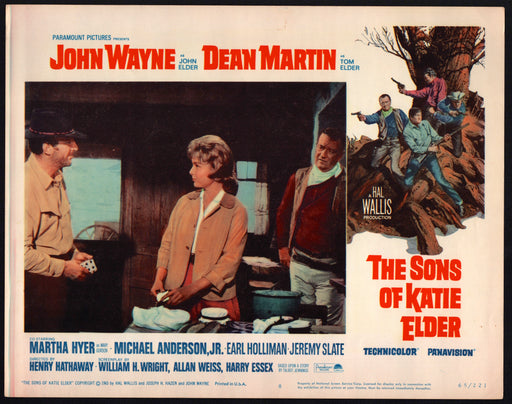 1965 The Sons of Katie Elder #8 Lobby Card 11x14 John Wayne Dean Martin Martha Hyer - TvMovieCards.com