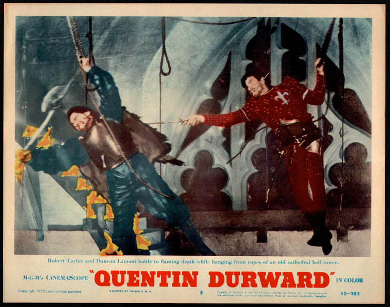 1955 Quentin Durward #5 Lobby Card 11x14 Robert Taylor Kay Kendall Robert Morley - TvMovieCards.com
