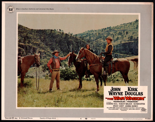 1967 The War Wagon #4 Lobby Card 11x14 John Wayne Kirk Douglas Howard Keel - TvMovieCards.com