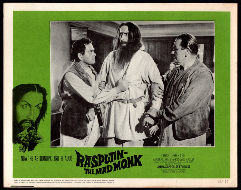 1966 Rasputin: The Mad Monk Lobby Card 11x14 Christopher Lee Barbara Shelley - TvMovieCards.com