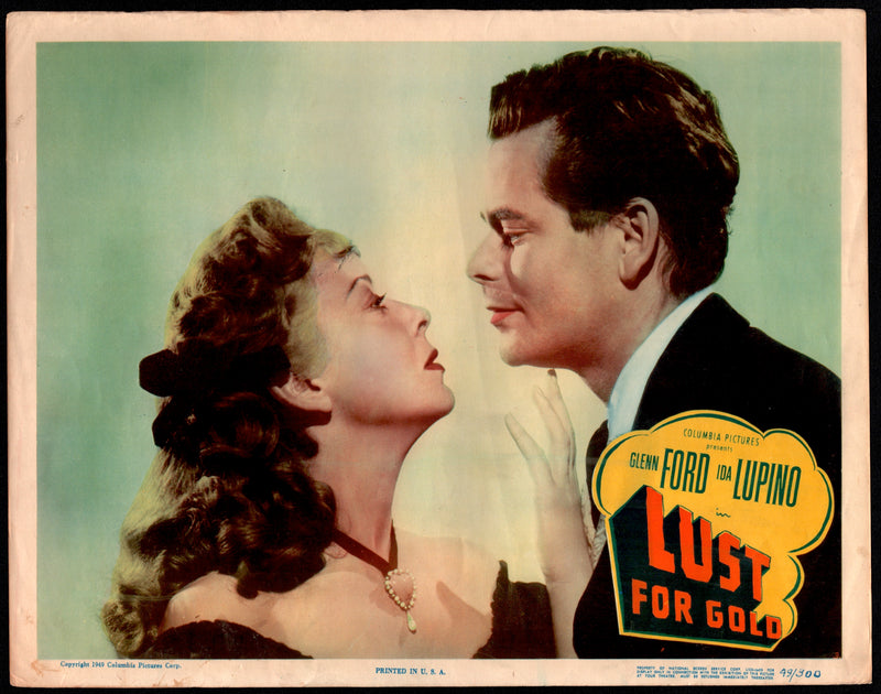 1949 Lust for Gold #3 Lobby Card 11x14 Ida Lupino Glenn Ford Gig Young - TvMovieCards.com