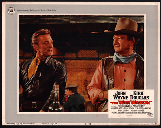 1967 The War Wagon #8 Lobby Card 11x14 John Wayne Kirk Douglas Howard Keel - TvMovieCards.com