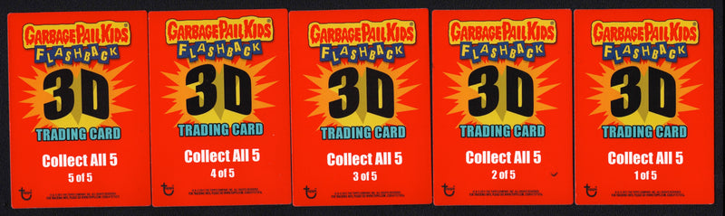 2011 Garbage Pail Kids Flashback Series 2 3D Motion 5/5 Card Set - TvMovieCards.com