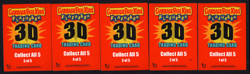 2011 Garbage Pail Kids Flashback Series 2 3D Motion 5/5 Card Set - TvMovieCards.com