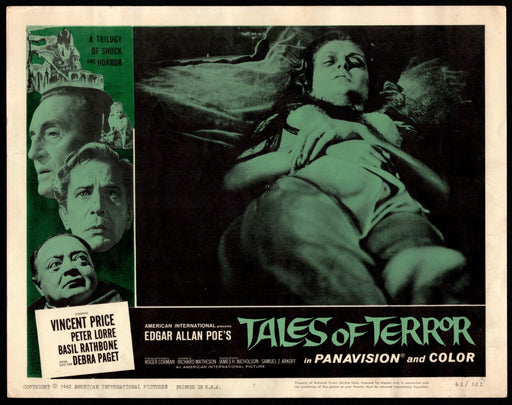 1962 Tales of Terror #7 Lobby Card 11x14 Vincent Price Maggie Pierce Leona Gage - TvMovieCards.com