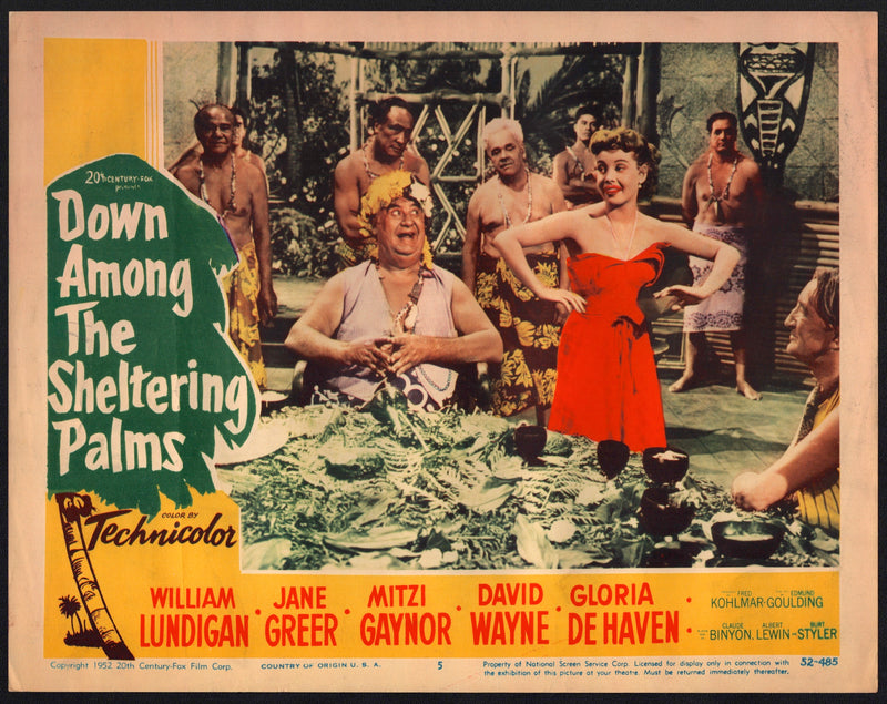 1952 Down Among the Sheltering Palms #5 Lobby Card 11x14 Mitzi Gaynor - TvMovieCards.com