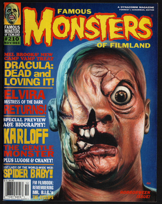 Famous Monsters of Filmland Magazine Horror Magazine #210 Nov/Dec 1995 - TvMovieCards.com