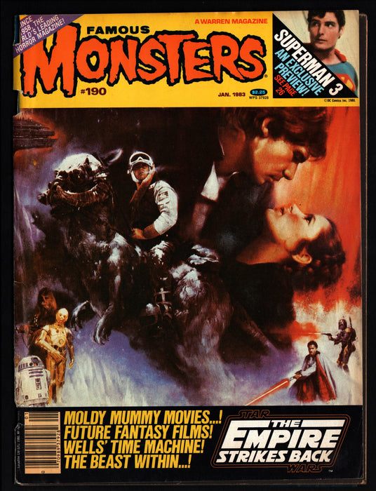 1983 Famous Monsters of Filmland Magazine #190 Star Wars Empire Strikes Back - TvMovieCards.com