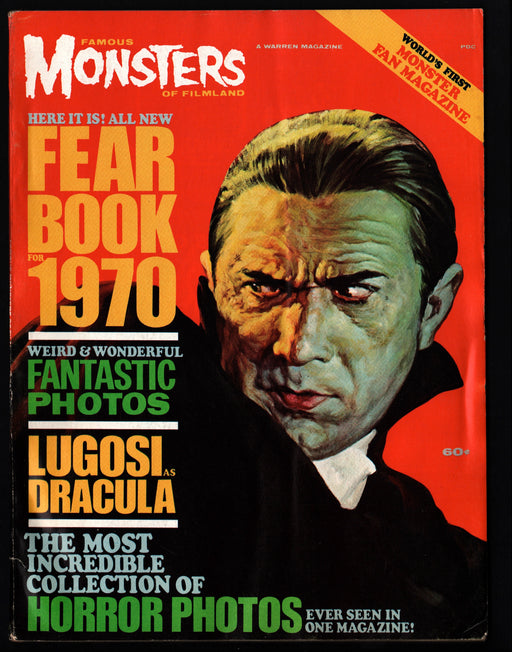 1970 Famous Monsters of Filmland Magazine Fearbook Basil Gogos Bela Lugosi - TvMovieCards.com