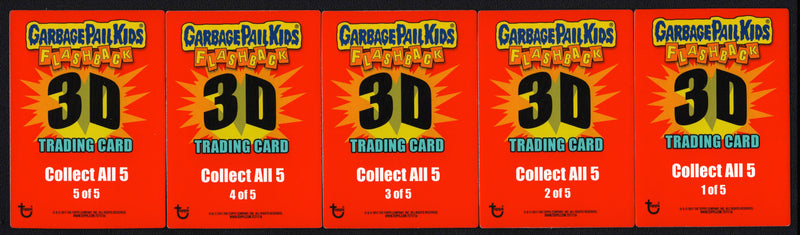 2011 Garbage Pail Kids Flashback Series 3 3D Motion 5/5 Card Set - TvMovieCards.com
