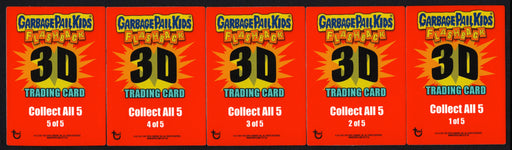2011 Garbage Pail Kids Flashback Series 3 3D Motion 5/5 Card Set - TvMovieCards.com