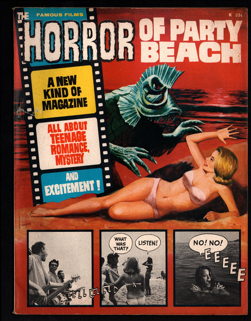 1964 Famous Films #1 The Horror of Party Beach VG Monster Movie - TvMovieCards.com