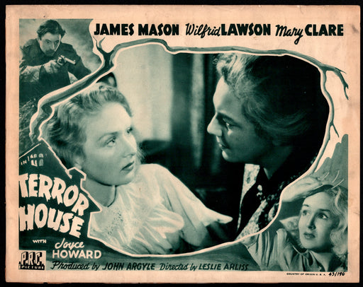 1943 Terror House Lobby Card 11x14 James Mason Wilfrid Lawson Mary Clare - TvMovieCards.com