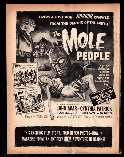 1964 The Mole People Magazine Vintage Horror Universal Pictures - TvMovieCards.com
