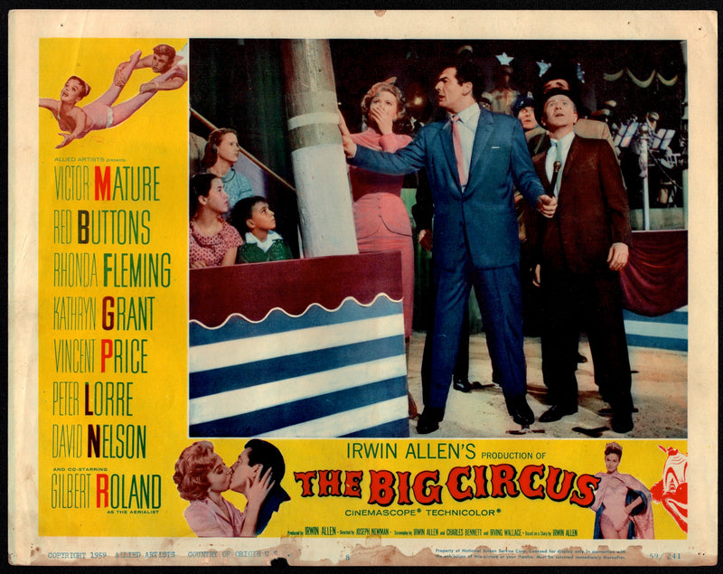 1959 The Big Circus #8 Lobby Card 11x14 Victor Mature Red Buttons Rhonda Fleming - TvMovieCards.com