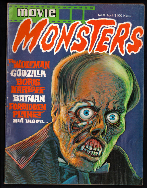1975 Movie Monsters Magazine #3 The Wolfman / Godzilla / Boris Karloff - TvMovieCards.com