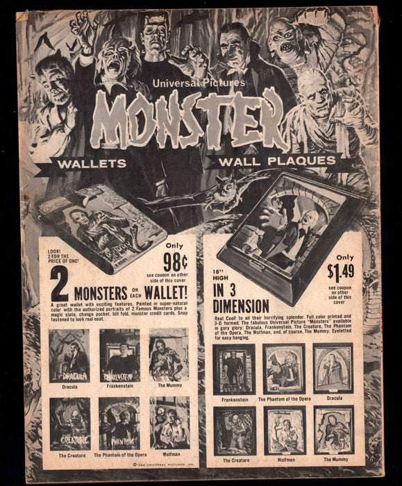 1964 Famous Monsters of Filmland Magazine #30 Bela Lugosi as Count Dracula - TvMovieCards.com
