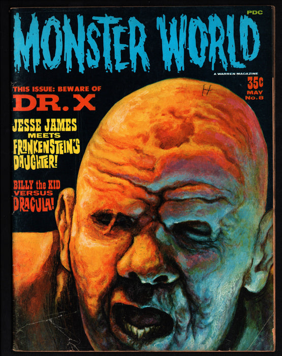 1966 Monster World Magazine #8 Beware of Dr X / Jesse James / Billy The Kid - TvMovieCards.com