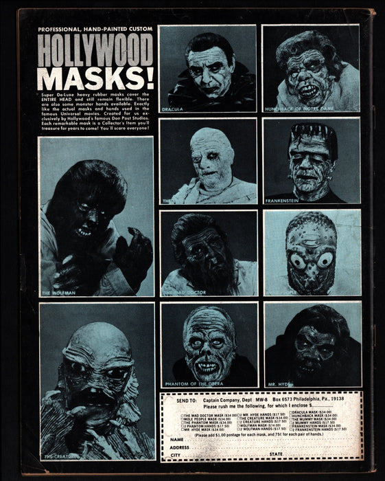 1966 Monster World Magazine #8 Beware of Dr X / Jesse James / Billy The Kid - TvMovieCards.com