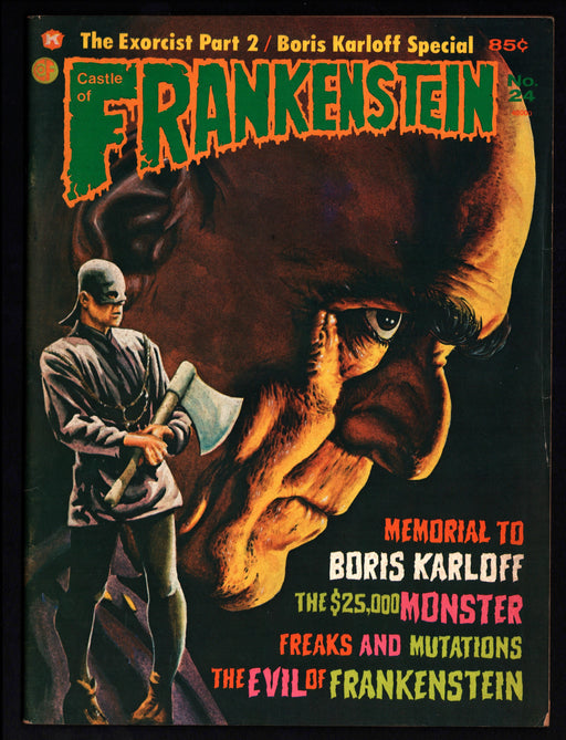 1974 Castle of Frankenstein Magazine #24 Boris Karloff & Roger Corman - TvMovieCards.com