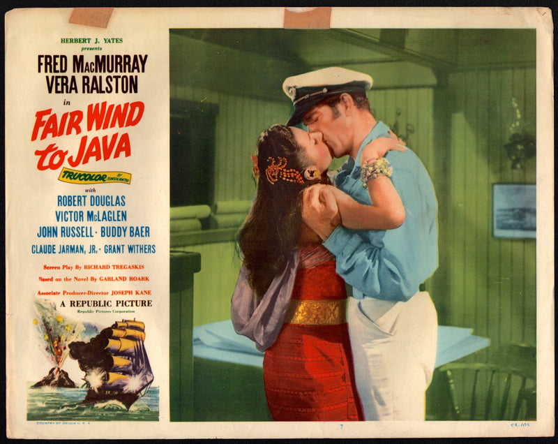 1953 Fair Wind to Java #7 Lobby Card 11x14 Fred MacMurray Vera Ralston Robert Do - TvMovieCards.com