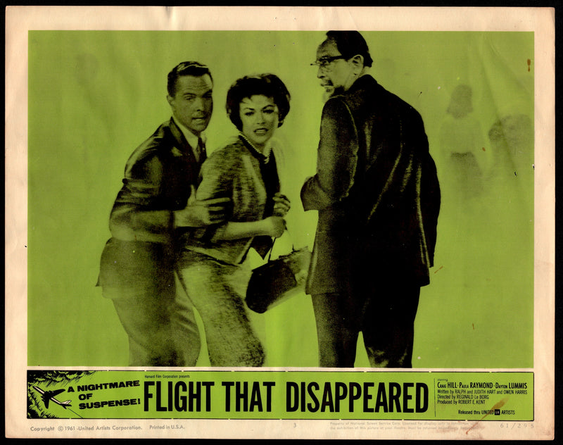 1961 Flight That Disappeared #3 Lobby Card 11x14 Craig Hill Paula Raymond - TvMovieCards.com