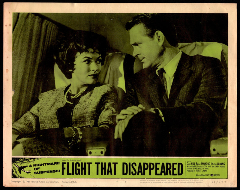 1961 Flight That Disappeared #5 Lobby Card 11x14 Craig Hill Paula Raymond - TvMovieCards.com