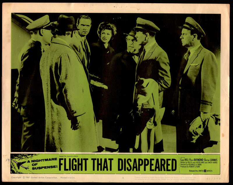 1961 Flight That Disappeared #8 Lobby Card 11x14 Craig Hill Paula Raymond - TvMovieCards.com