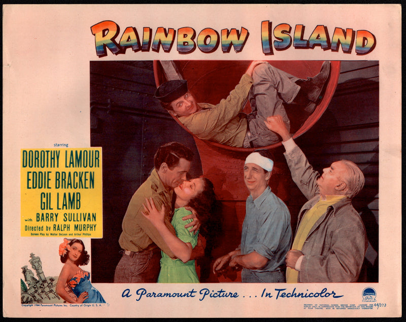 1944 Rainbow Island Lobby Card 11x14 Dorothy Lamour Eddie Bracken Gil Lamb - TvMovieCards.com