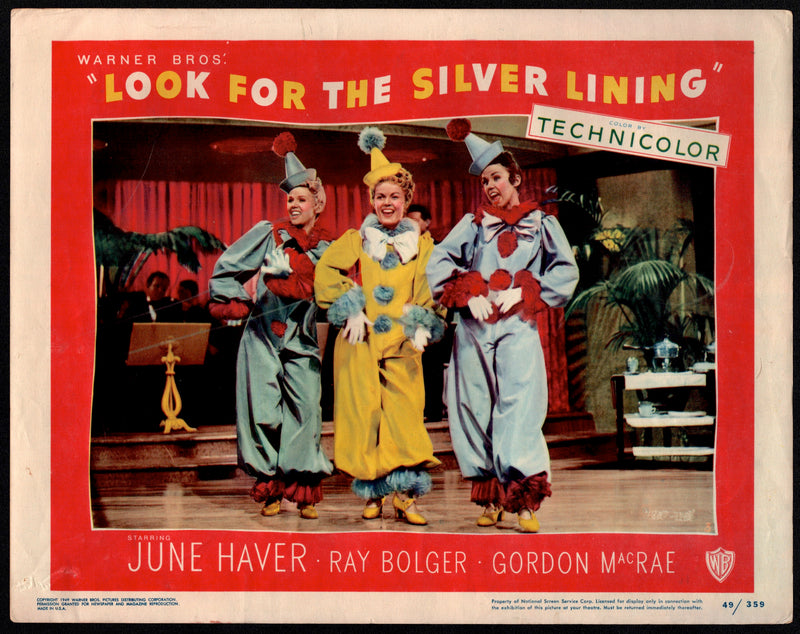 1949 Look for the Silver Lining #3 Lobby Card 11x14 June Haver Ray Bolger Gordon - TvMovieCards.com