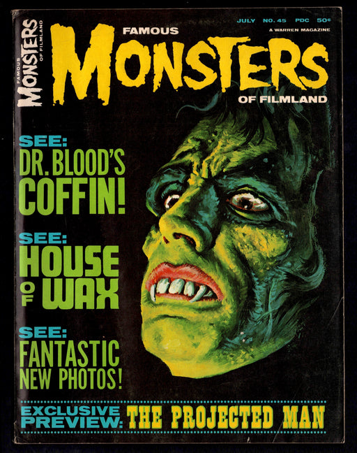1967 Famous Monsters of Filmland Magazine #45 House of Wax - TvMovieCards.com