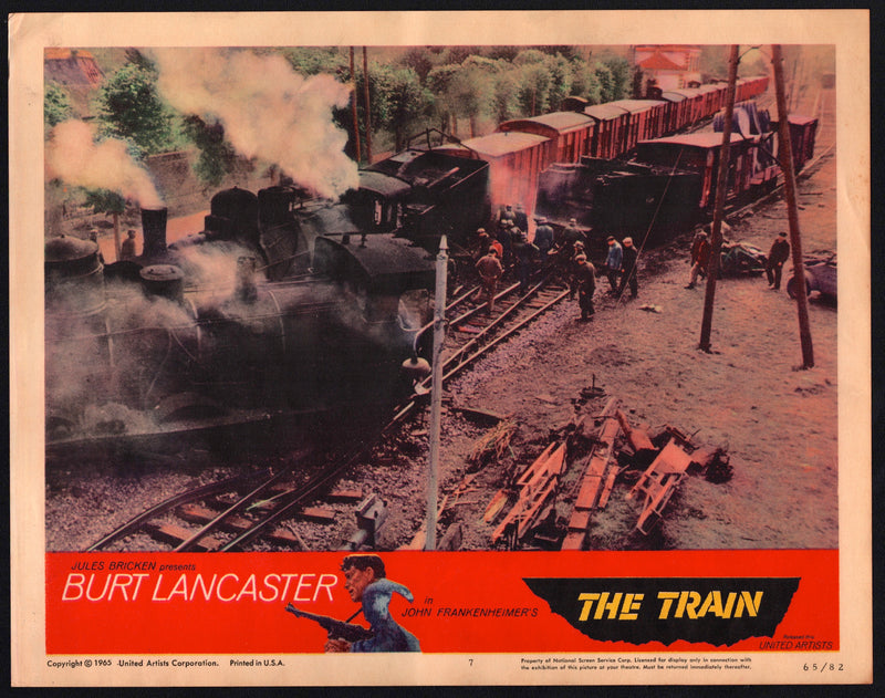 1965 The Train Lobby Card 11x14 Burt Lancaster Paul Scofield Jeanne Moreau - TvMovieCards.com