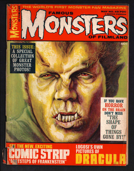 1967 Famous Monsters of Filmland Magazine #49 Footsteps of Frankenstein - TvMovieCards.com