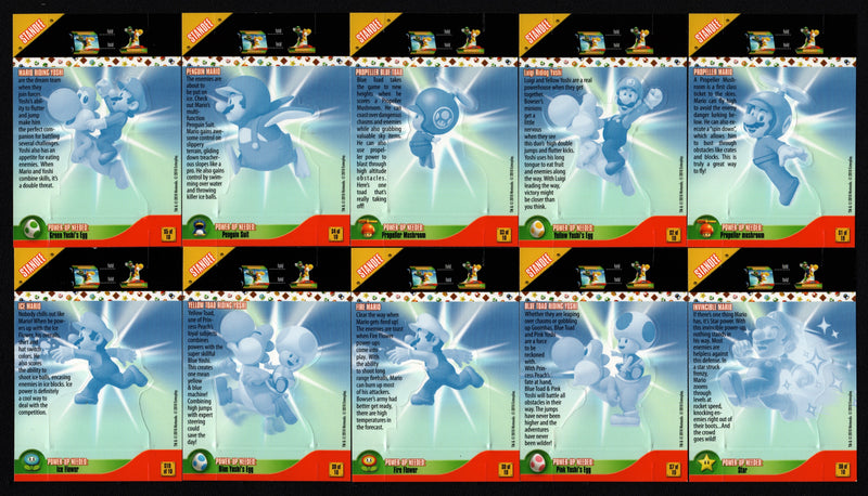 Super Mario Brothers Wii Standee Chase Card Set S1 thru S10 Enterplay 2010 - TvMovieCards.com