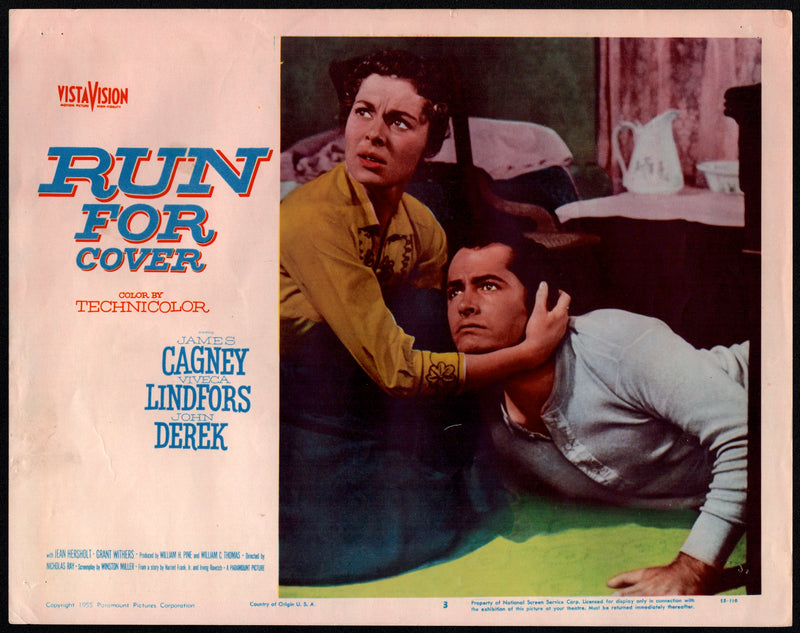 1955 Run for Cover #3 11x14 Lobby Card James Cagney Viveca Lindfors John Derek - TvMovieCards.com
